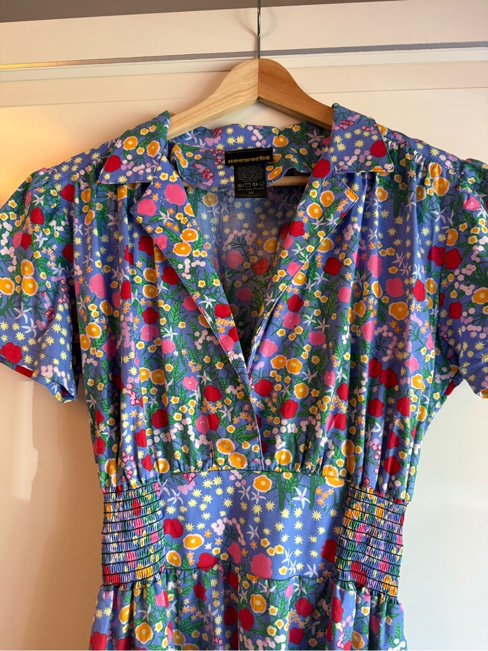 Nooworks New Vintage-Inspired Purple Floral Fit & Flare Dress - Picture 2 of 5